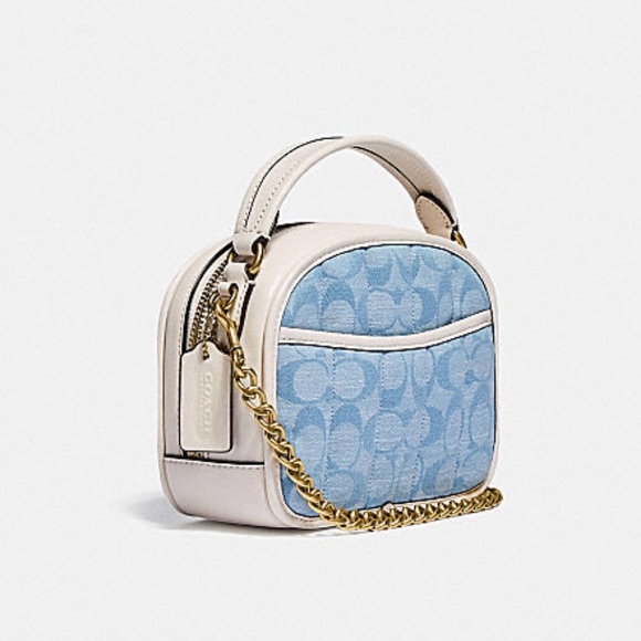 Coach Bags Coach Lunchbox Top Handle In Signature Chambray With